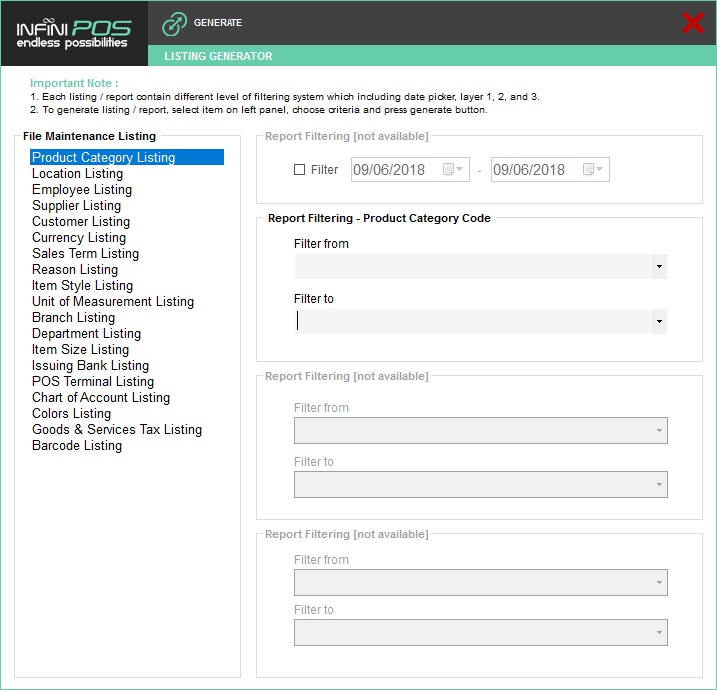 Listing Generator